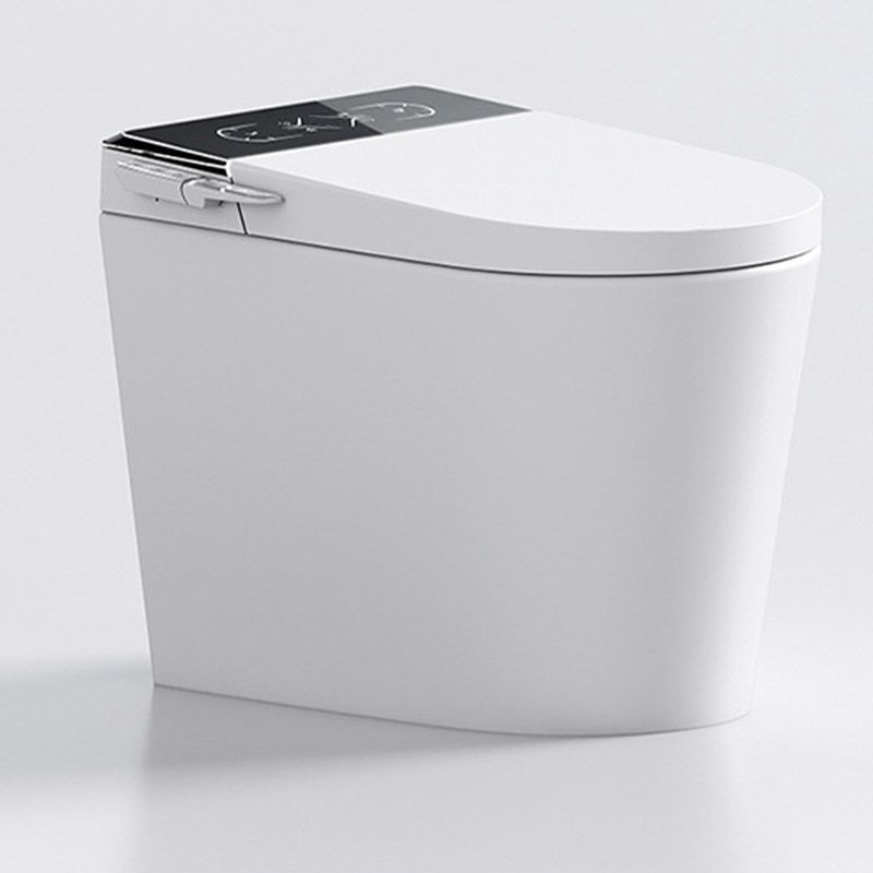 Modern White Heated Seat Toilet ABS Floor Mounted Flush Toilet with Seat