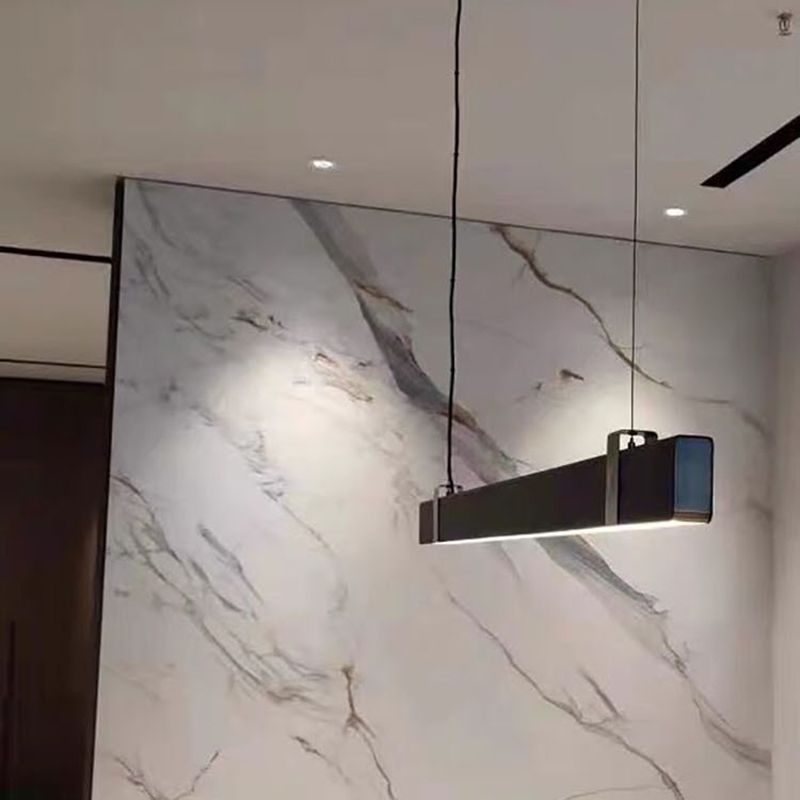 Rectangle 1 - Light LED Kitchen Island Fixture Metal Contemporary Ceiling Pendant