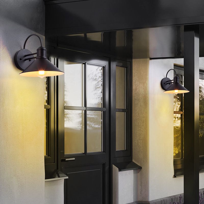 Metal Cone Wall Sconce Lighting Industrial Style 1 Light Wall Lamps