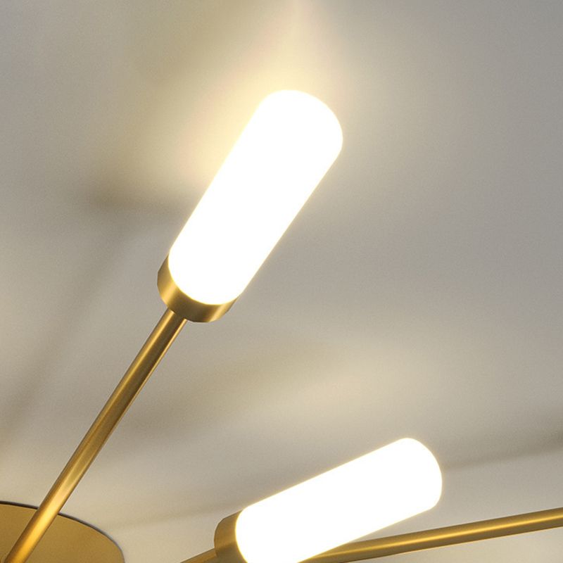 Moderne artistieke LED-plafondarmatuur IJzeren lineaire inbouw met acrylkap