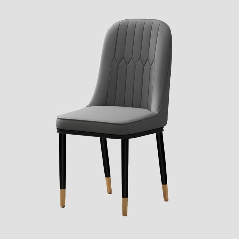 Ensemble de chaises en métal de style scandinave, chaises latérales de cuisine à dossier solide