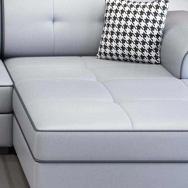 Scandinavian L-Shape Sectional with Pillow Top Arm for Living Room