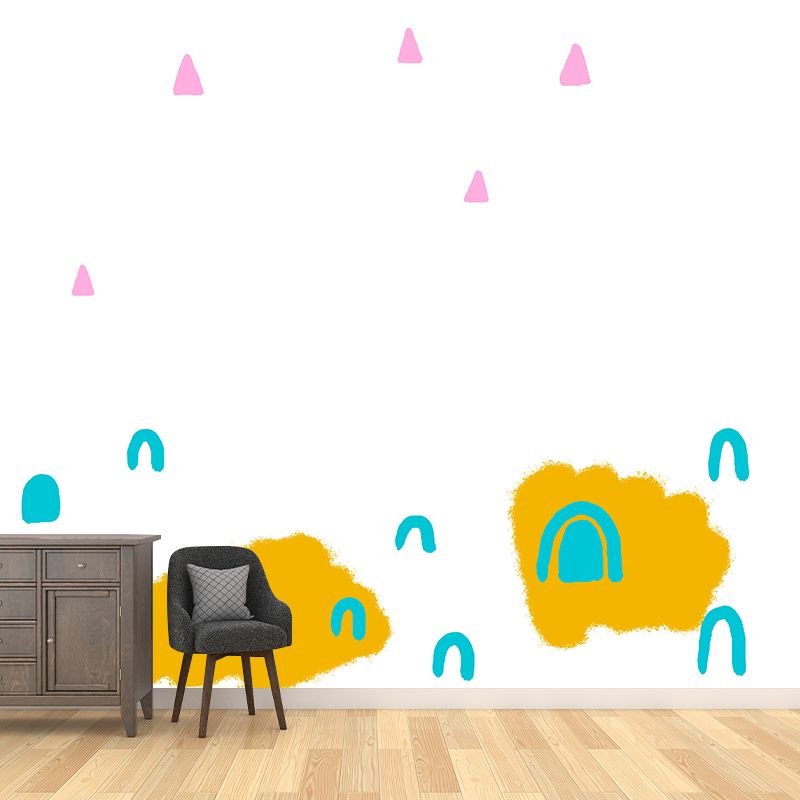 Waterproofing Abstract Wall Mural Childrens Art Non-Woven Fabric Wall Decor, Made to Measure