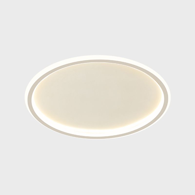 Lacquered Aluminium LED Flush Mount in Modern Simplicity Acrylic Circular Ceiling Light for Bedroom