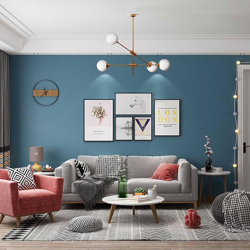 Non-Woven Wall Covering 31'L x 20.5"W Modern Non-Pasted Plain Color Wallpaper Roll