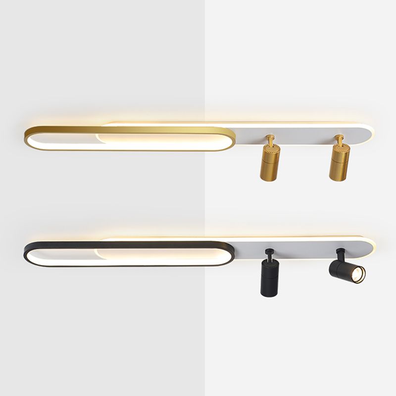 Nueva luz de techo empotrada moderna LED de metal con montaje empotrado lineal ultradelgada para pasillo