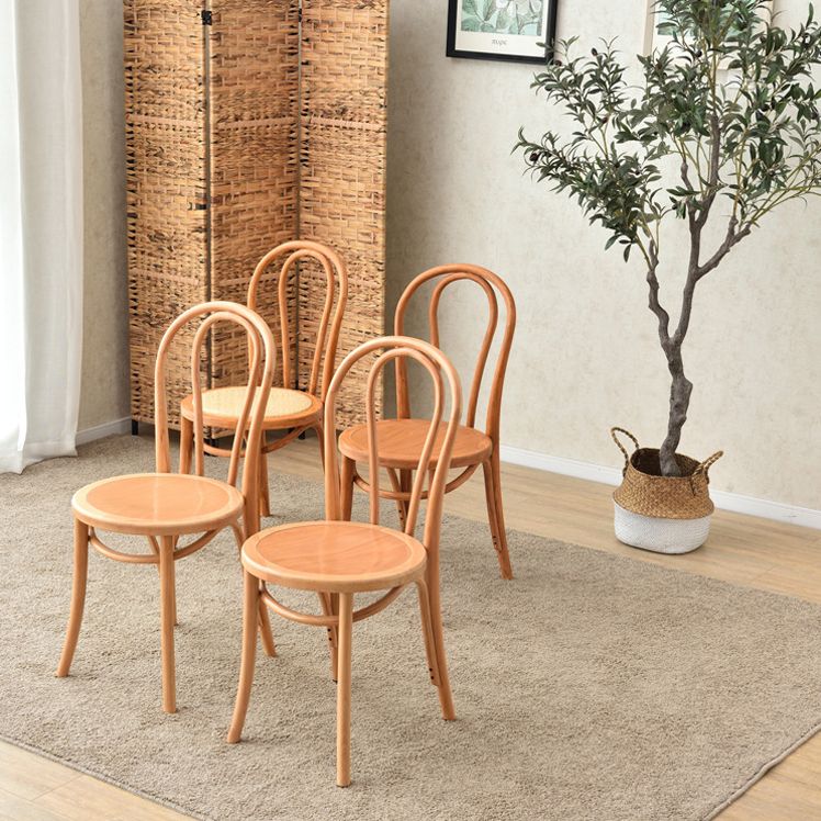 Solid Wood Dining Chairs Modern Style Kitchen Windsor Back Side Chairs