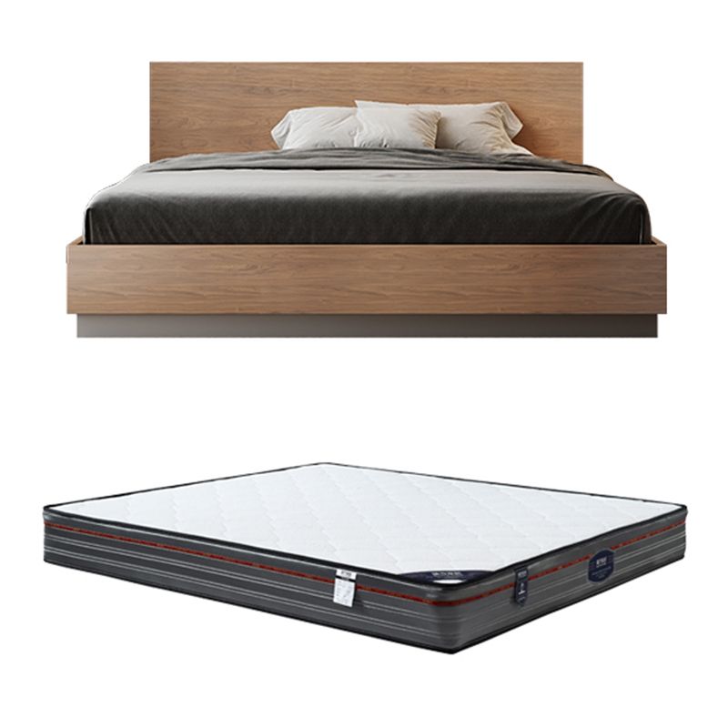 Rectangular Panel Platform Bed Frame Natural Standard Bed with Drawers