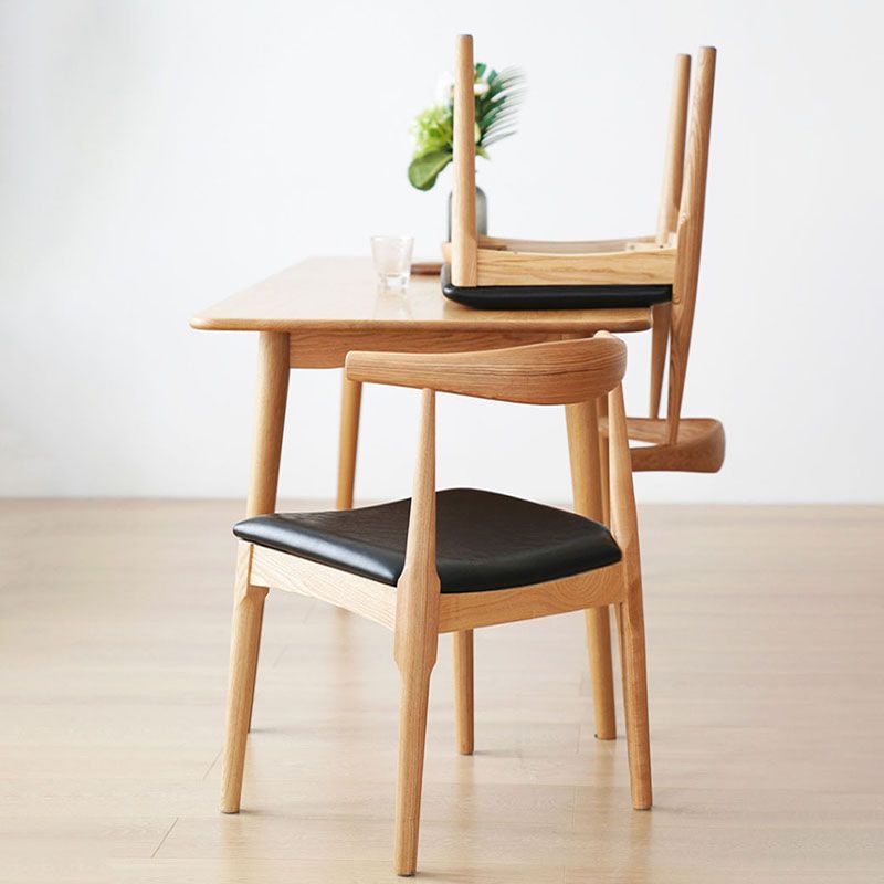 Silla lateral de comedor de madera industrial Silla de comedor con respaldo abierto para restaurante