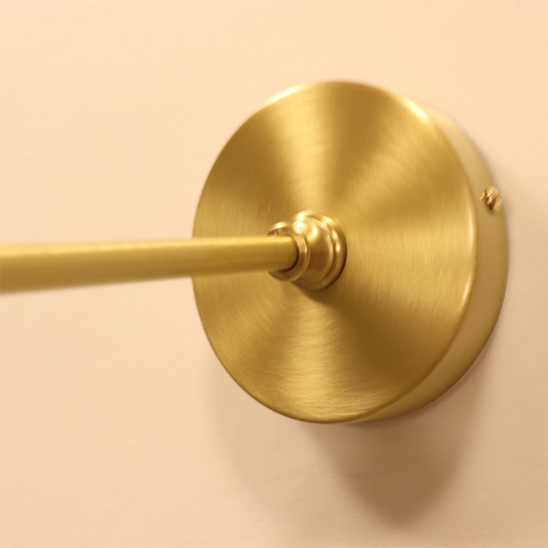 Glass Shaded Lighting Contemporary Golden Wall Light for Room
