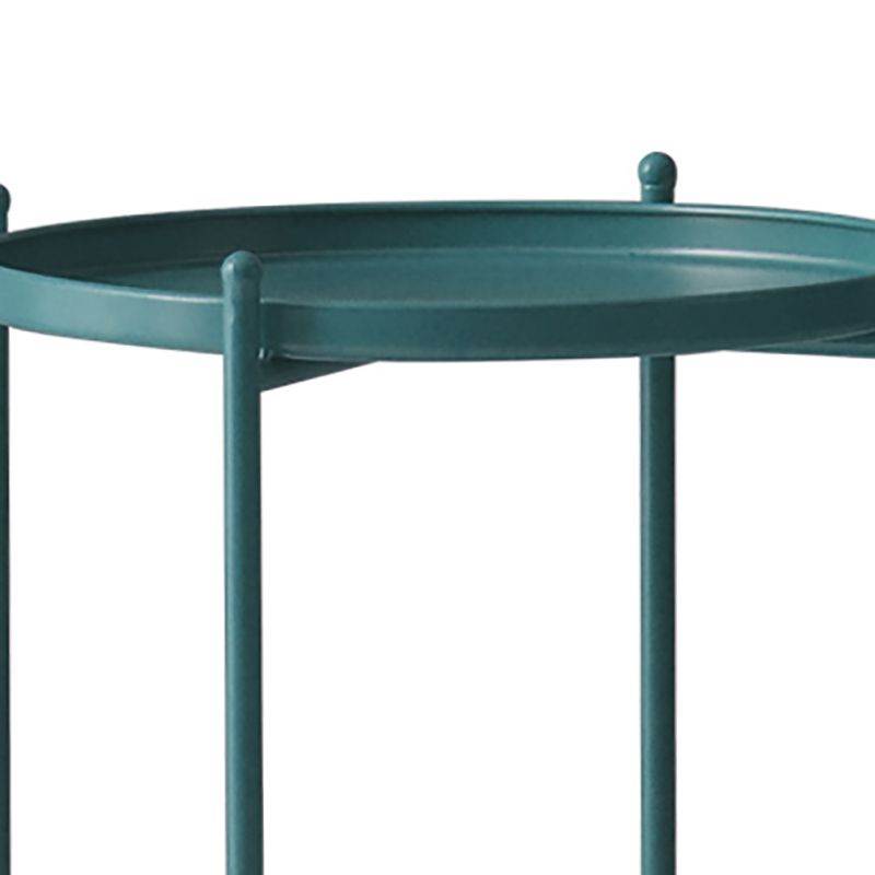 Mid-Century Round Tray Top Side End Table 4 Legs Side Side Table