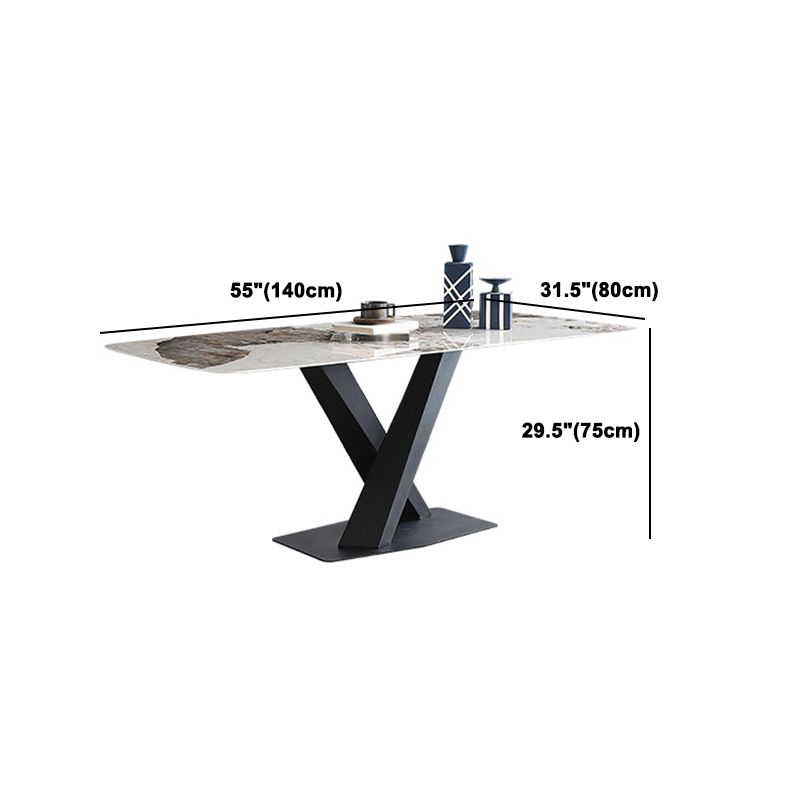 Designer Style Rectangular Dining Table Set 1/4/5/6/7 Pieces Sintered Stone Dining Set
