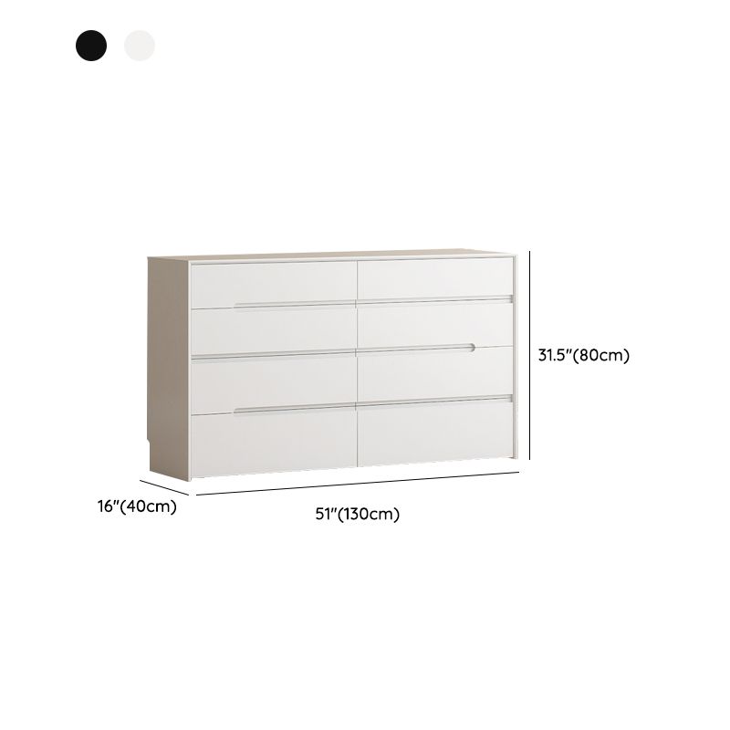 Modern Horizontal Storage Chest with 8 Soft-Close Drawers for Home