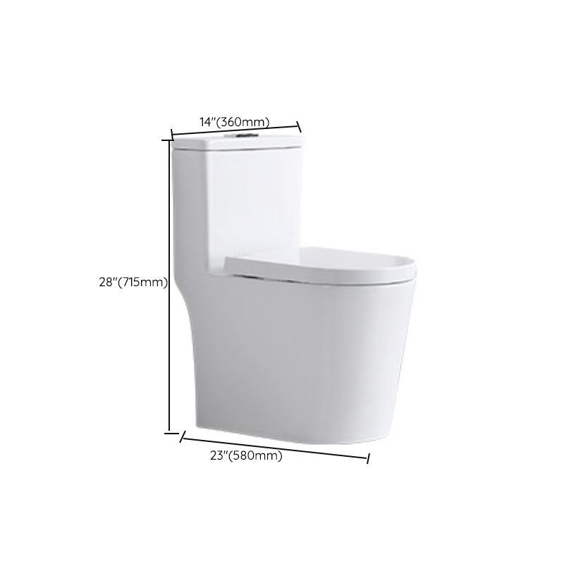 Contemporary One Piece Flush Toilet Floor Mounted Urine Toilet for Washroom