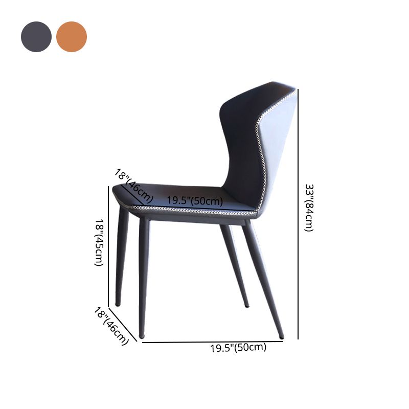 Silla de comedor moderna de piel sintética, sillas de comedor de metal para uso doméstico
