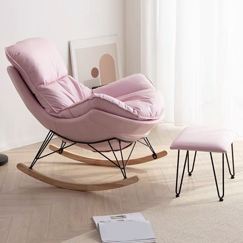 Contemporary Simple Style Rocking Chair Single Indoor Sofa Rocking Chair for Break