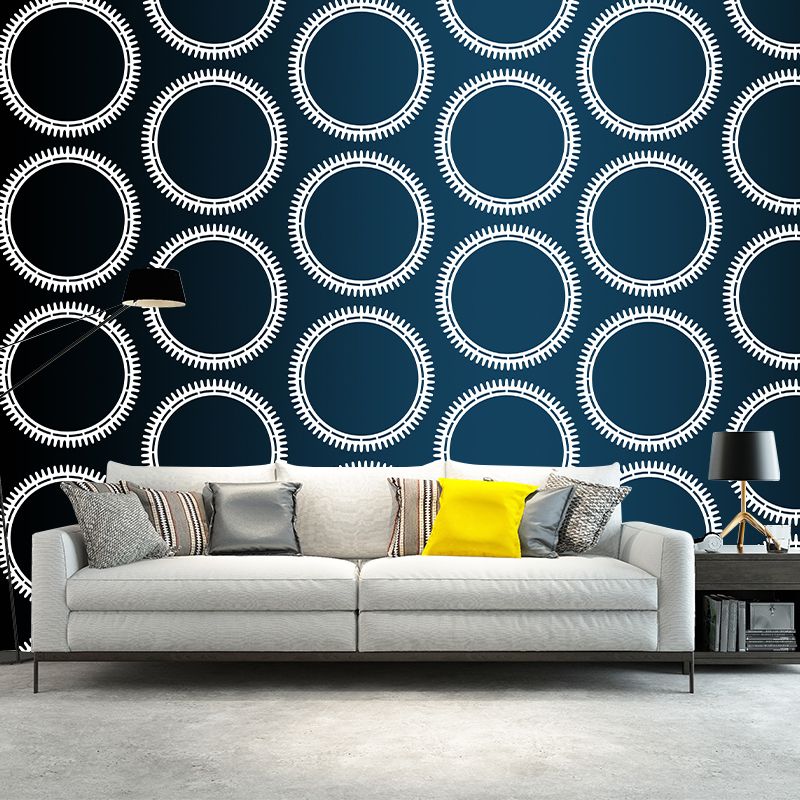 Industrial Style Gearwheel Mural for Living Room Bedroom, Removable, Customized Size