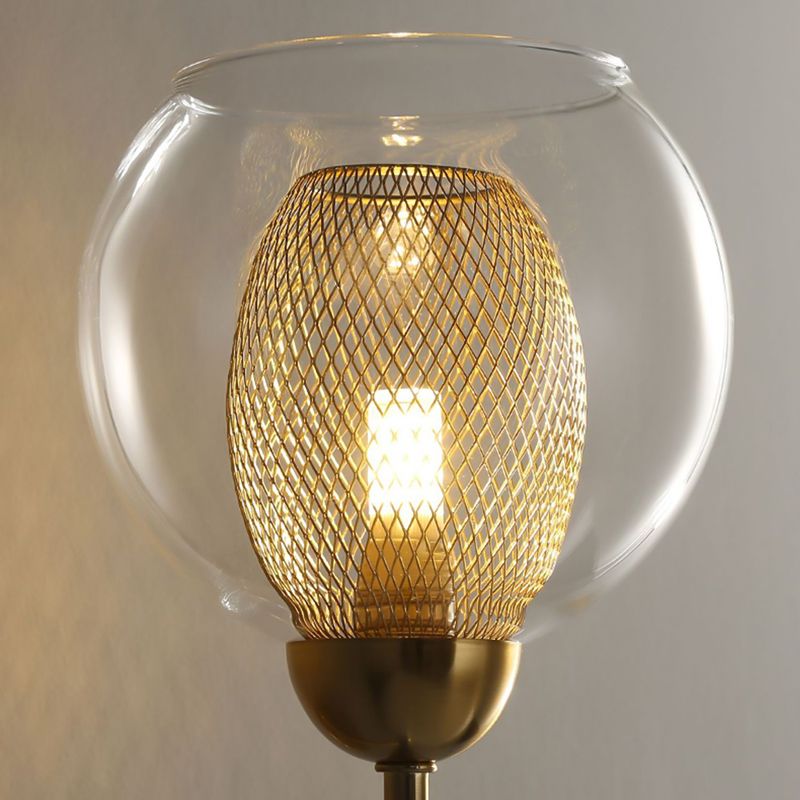 1-Light Round Shade Modern Simple Glass Wall Lighting Fixtures in Gold