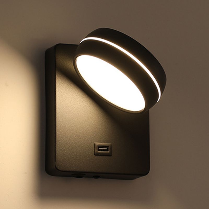 Metal Geometric Wall Sconce Contemporary 1 Light Wall Light Fixture for Bedroom