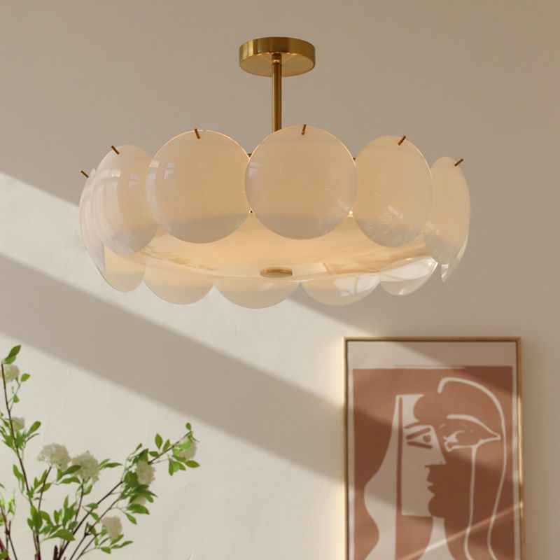 Plafonnier en forme d'anneau, Style créatif moderne, montage encastré en fer pour salle à manger