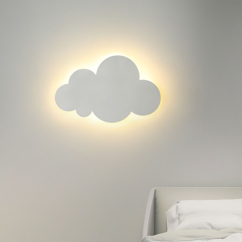 Single White Modern Wall Mounted Sconce Unique Wall Light for Foyer