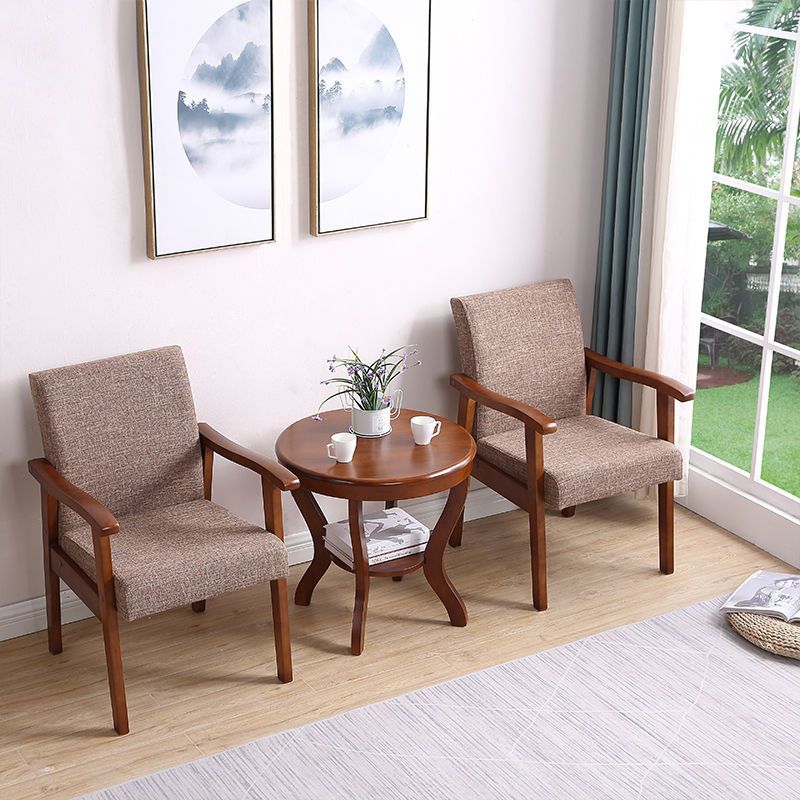 Traditional Table Solid Wood 4 Legs Living Room Side End Table
