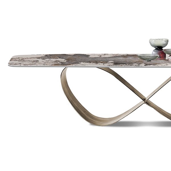 Glam Dining Sintered Stone Table Rectangle Table for Home Use