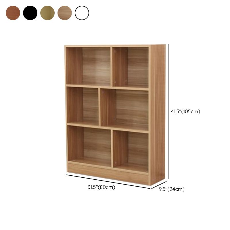 Scandinavian Standard Bookcase Closed Back Engineered Wood Bookshelf