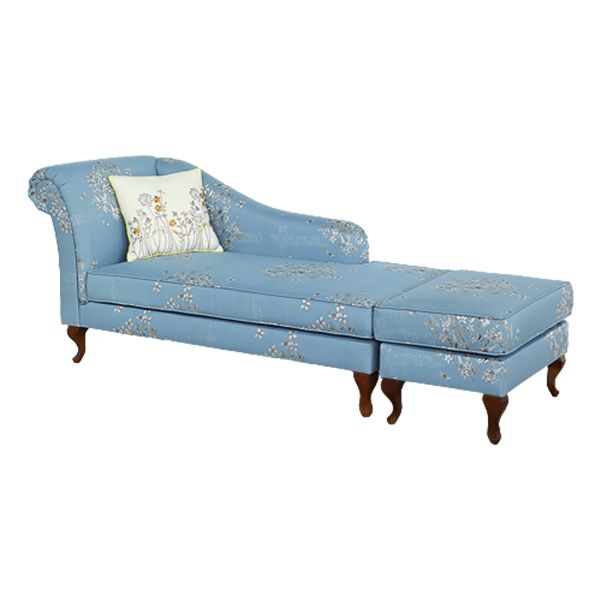Living Room Upholstered Chaise Modern Style Rolled Arms Chaise