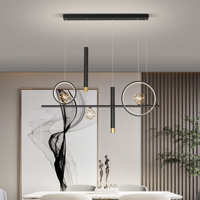 Modern Straight Bars Island Chandelier Lights Metal Chandelier Lamp