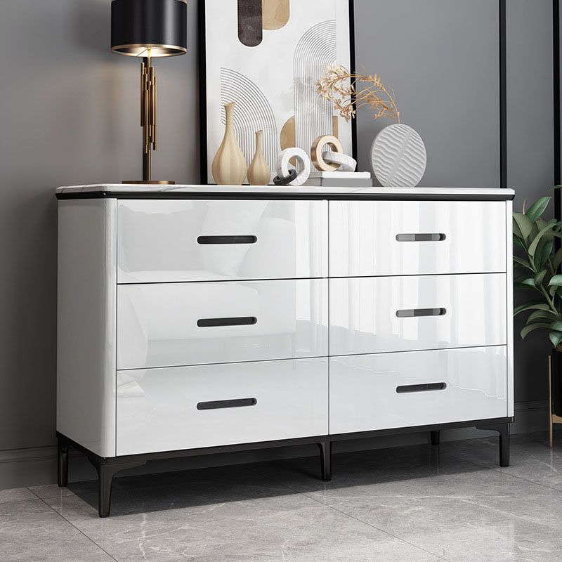 Contemporary Stone Storage Chest Bedroom Chest with Black Legs