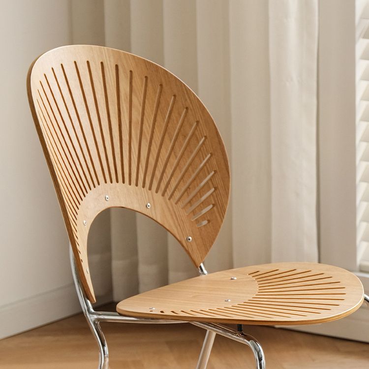 Industriële armloze stoelen indoor-outdoor massief houten eetstoelstoel