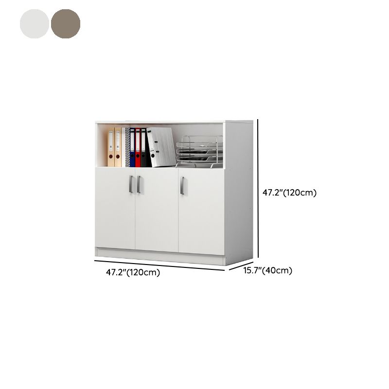 Modern Storage File Cabinet Wooden Frame Key Locking Filing Cabinet