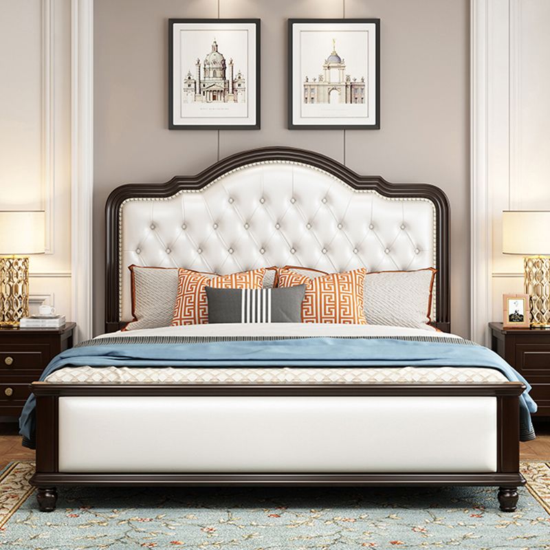 Traditional Standard Bed with Tufted and Camelback Panel Headboard