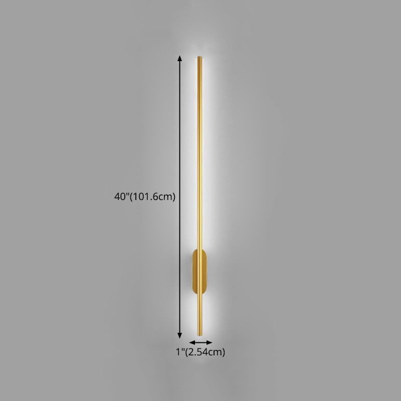 1-Light Ribbon Wall Sconce Modern Simple Style Metal Wall Lighting in Gold