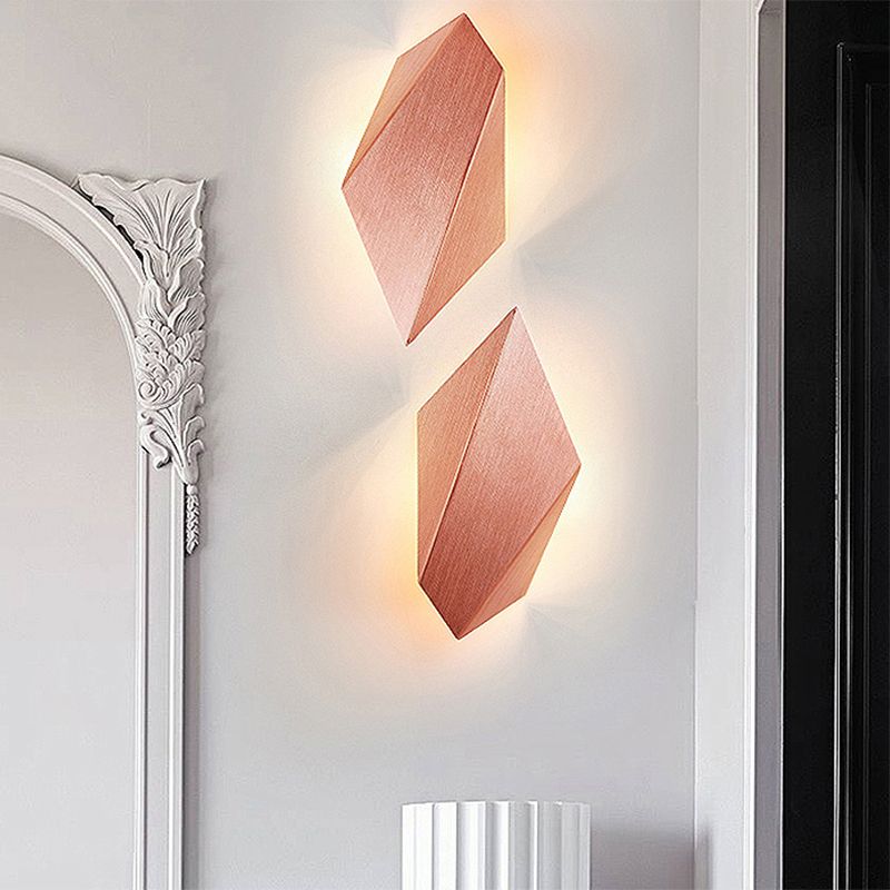 Metal Geometric Wall Mounted Light Postmodern 1 Light Black/Grey/White Sconce Light Fixture