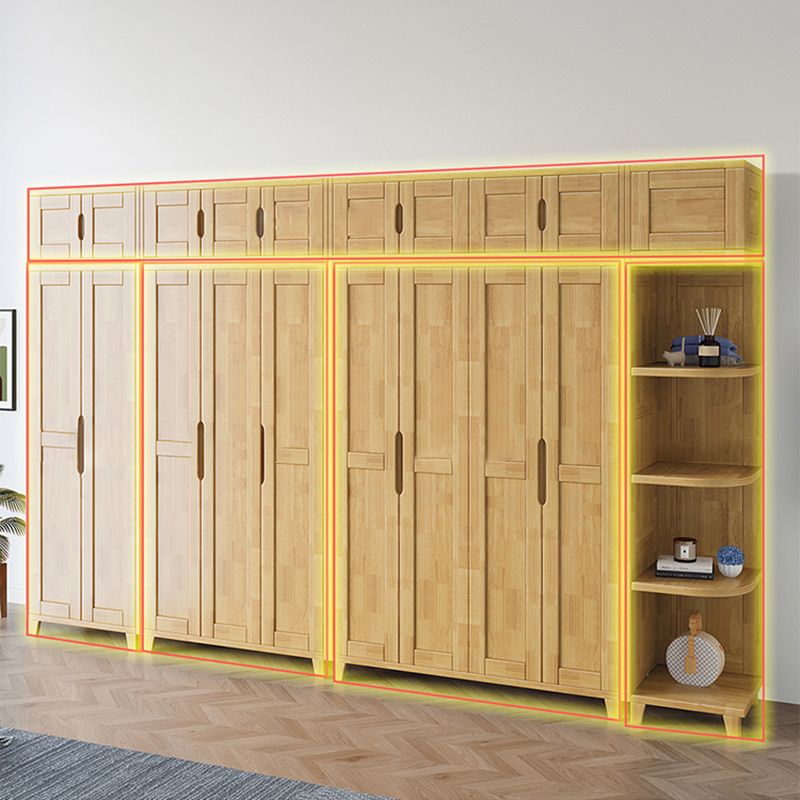 Light Wood Finish Wardrobe Armoire Traditional Wardrobe Cabinet