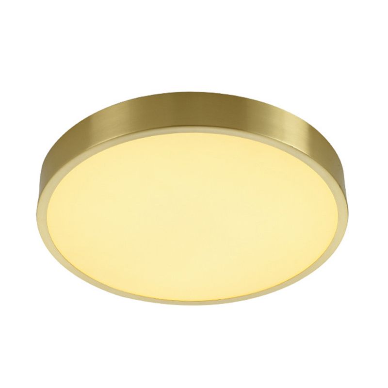 Modern Simplicity Style LED Ceiling Light Gold Round Flush Mount Lighting Fixture for Living Room