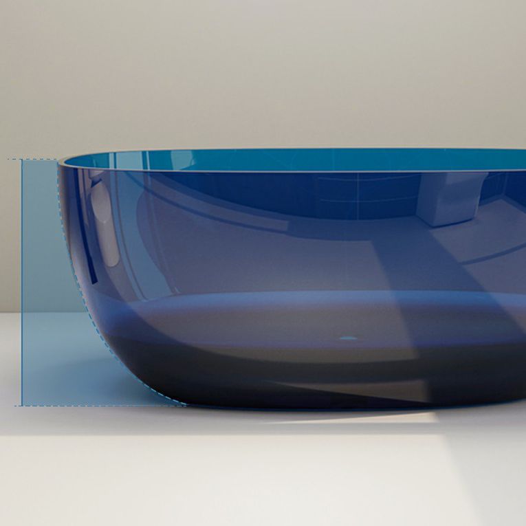 Modern Freestanding Roll Top Bathtub Soaking Oval Bath for Bathroom