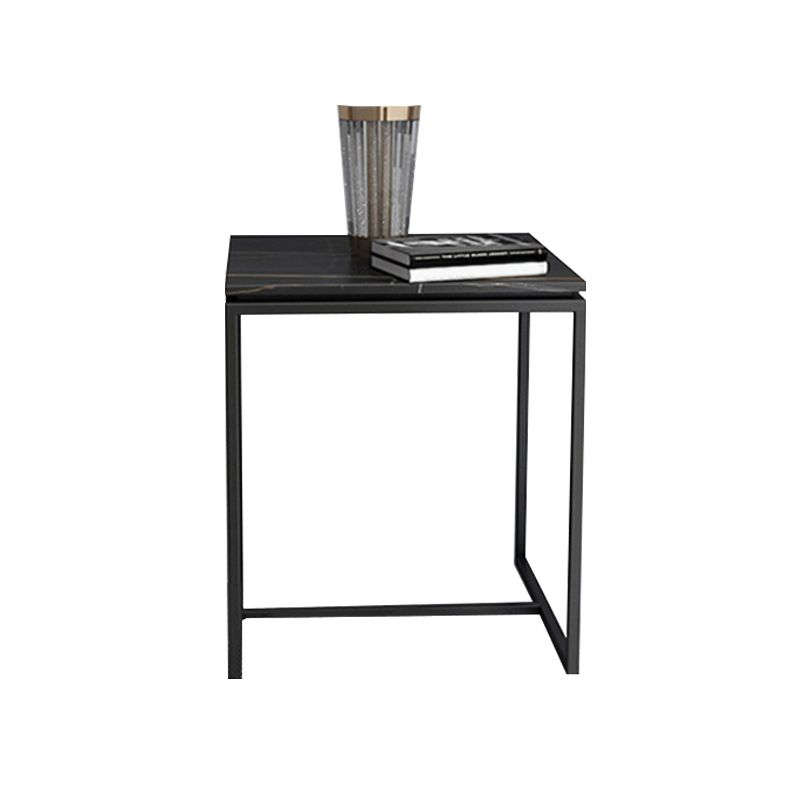 Glam Trestle Coffee Table Slate Rectangular Coffee Table for Home