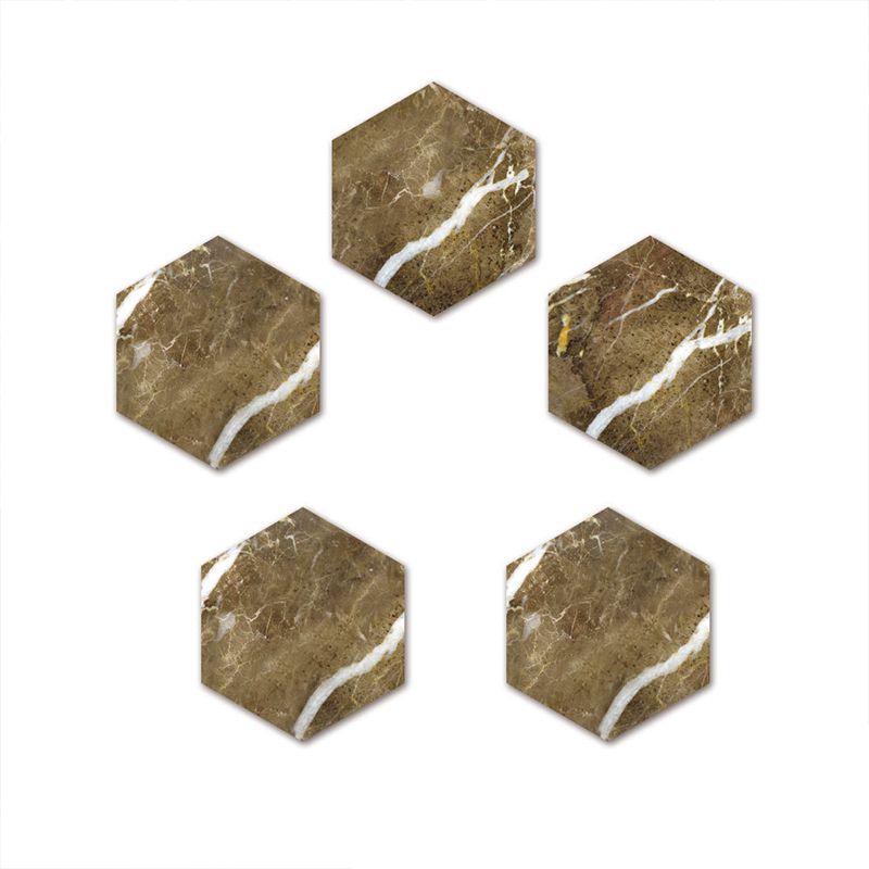 Smooth Brown Wallpapers Contemporary Faux Marble Self-Adhesive Wall Decor for Home