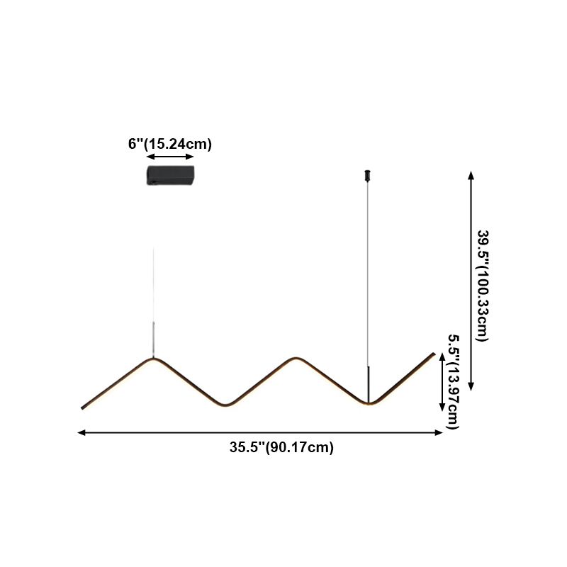 Modern Dining Chandelier Light Modern Dining Room Long Strip Pendant Lamp Fixture