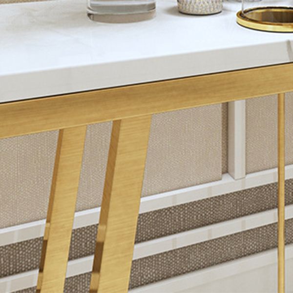 Modern Console Accent Table Antique Finish Sofa Console Table in Marble