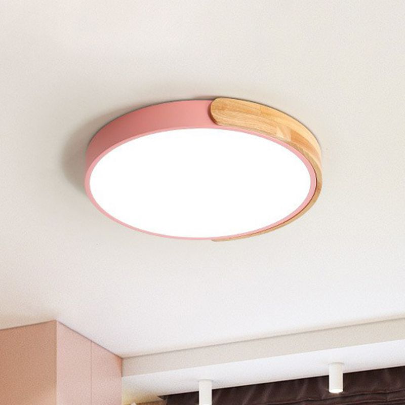 Plafonnier circulaire en acrylique à LED, luminaire d'éclairage encastré pour chambre d'enfant