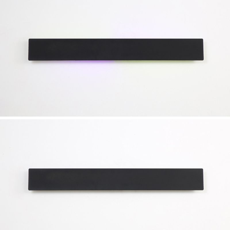 Black Rectangular Metal RGB Wall Lamp Modern Style Ambiance Decorative LED Wall Sconce for Bedroom Living Room