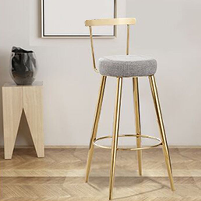 Indoor Scandinavian Counter Chair Round Upholstered Counter Height Stool