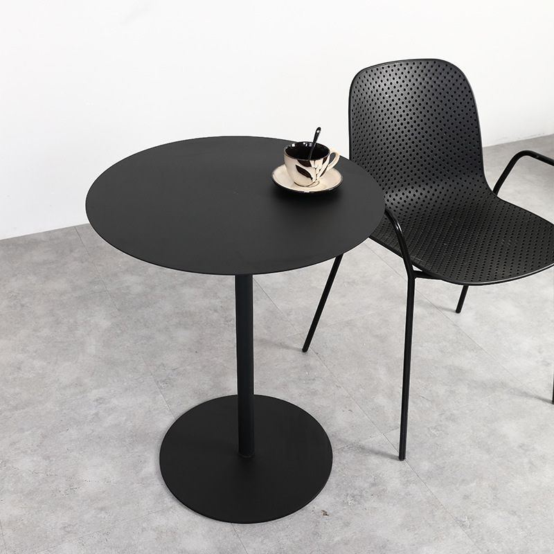 Medieval Modern Style Pedestal Base Round/square Metal Table Black Side Table