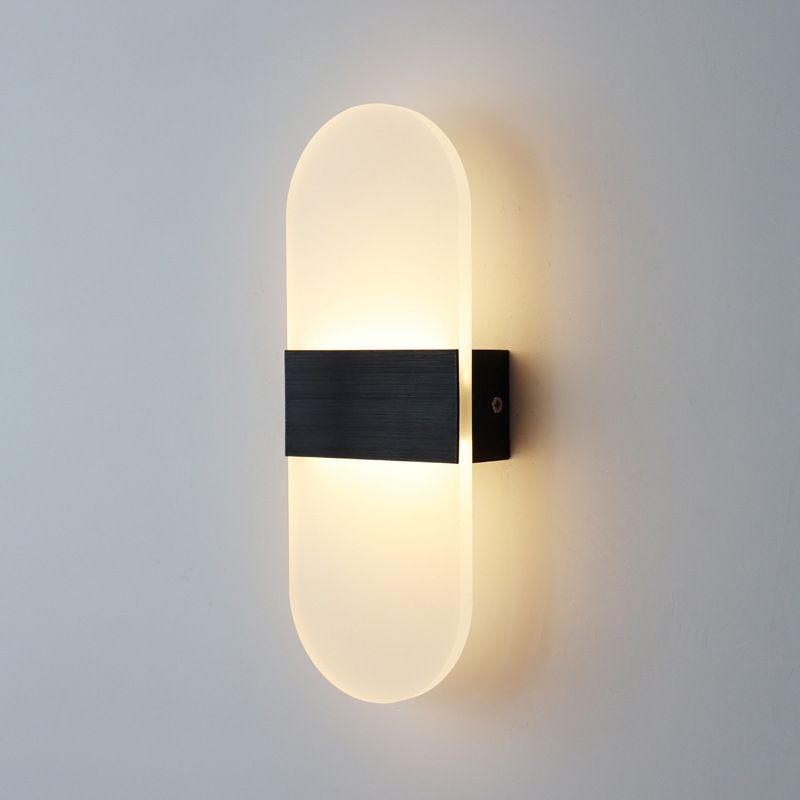 Iluminación moderna de pared LED Iluminación minimalista de pared con sombra acrílica para pasillo