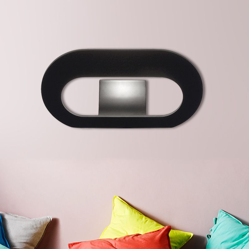 Lámpara de pared de dormitorio de sombra oval