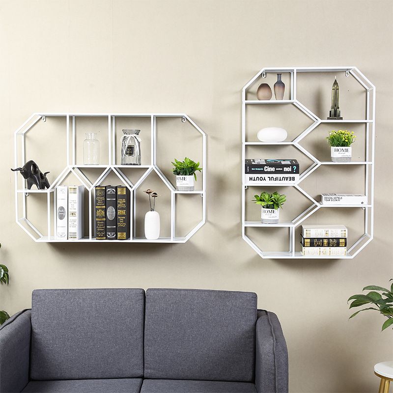 Metal Floating Book Shelf Wall Mounted Shelves Included Shelf Bookcase for Study Room